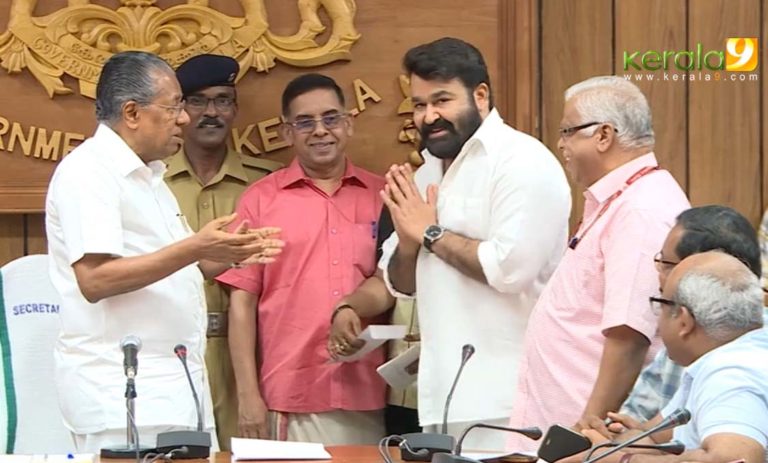 മുഖ്യമന്ത്രിയുടെ ദുരിതാശ്വാസ നിധിയിലേക്ക് മോഹന്‍ലാല്‍ 25 ലക്ഷം രൂപ സംഭാവന നൽകി