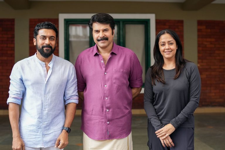 മമ്മൂക്കയെയും ജ്യോതികയെയും കാണാൻ ‘കാതൽ’ ഷൂട്ടിംഗ് ലൊക്കേഷനിൽ എത്തി സൂര്യ