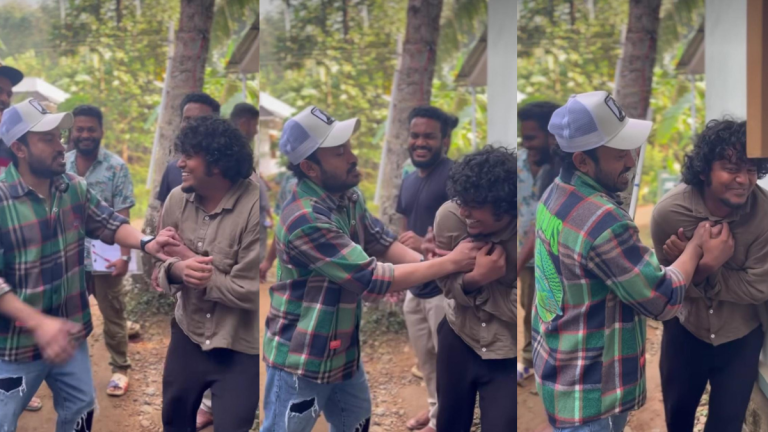 നടൻ സൗബിനും സിനിമയിലെ അണിയറപ്രവർത്തകനുമായ റെബി ന്റെയും ഷൂട്ടിംഗ് ലൊക്കേഷനിലെ രസകരമായ വീഡിയോ വൈറൽ ആകുന്നു