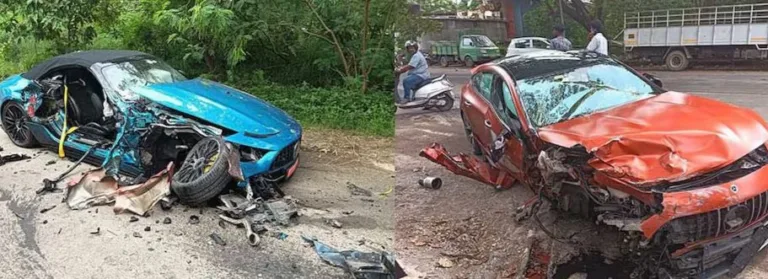 ടെസ്റ്റ് ഡ്രൈവിനിടെ രണ്ട് മെഴ്‌സിഡീസ് ബെന്‍സ് കാറുകള്‍ കൂട്ടിയിടിച്ച് അപകടം; അമിത വേ​ഗതയെങ്കിൽ അന്വേഷണം
