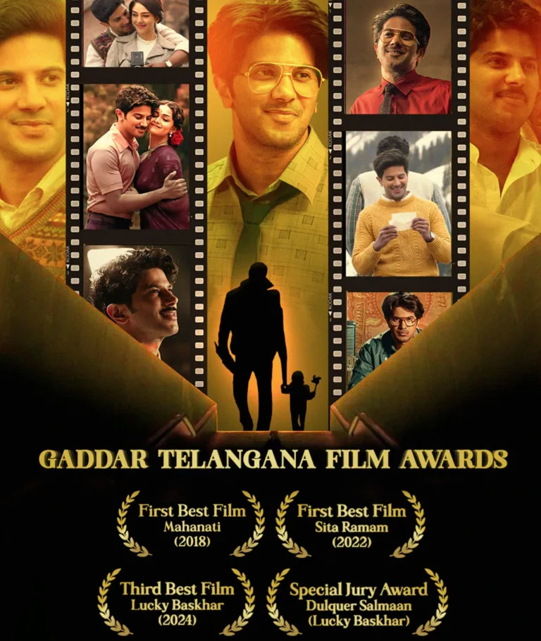 തെലുങ്കാന സംസ്ഥാന ചലച്ചിത്ര പുരസ്കാരം ദാനം നടന്നു; പുരസ്കാര നേട്ടത്തിൽ നന്ദി അറിയിച്ച് ദുൽഖർ സൽമാൻ