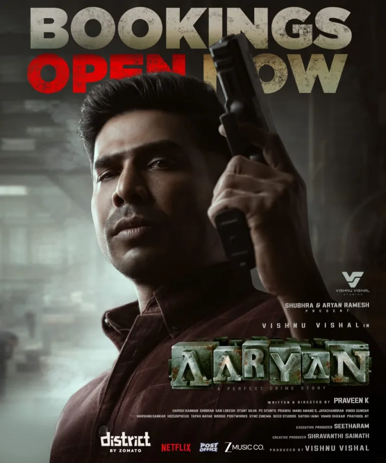 വിഷ്ണു വിശാൽ ചിത്രം “ആര്യൻ” ബുക്കിംഗ് ആരംഭിച്ചു ; ചിത്രം ഒക്ടോബർ 31 ന് കേരളത്തിലെത്തിക്കുന്നത് ദുൽഖർ സൽമാന്റെ വേഫറെർ ഫിലിംസ്