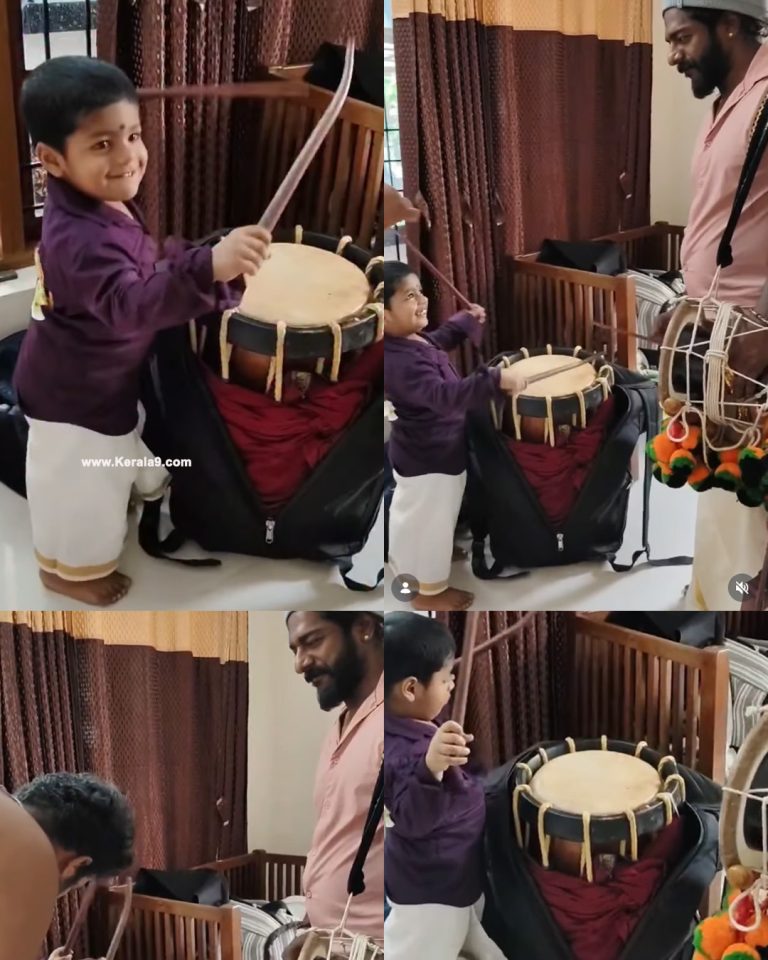 സ്നേഹപൂർവ്വം ഒരു ‘ചെണ്ടമേളം’; വിഷു ആഘോഷമാക്കി സ്നേഹ ശ്രീകുമാറും കുടുംബവും!