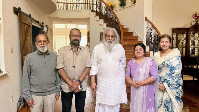 ഡാലസിൽ വെച്ച് ദാസേട്ടനെ നേരിൽ കണ്ട് ഔസേപ്പച്ചൻ; ചിത്രങ്ങൾ വൈറൽ