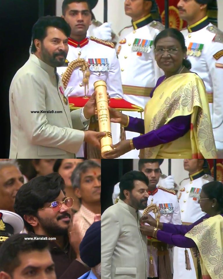 മലയാളത്തിന്റെ അഭിമാനം; പദ്മഭൂഷൺ പുരസ്‌കാരം ഏറ്റുവാങ്ങി മെഗാസ്റ്റാർ മമ്മൂട്ടി