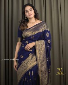 aditi-ravi-in-blue-pattu-saree-images-002