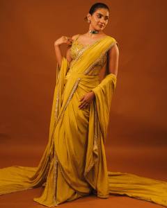 aditi-ravi-in-mustard-yellow-embroidered-ready-to-wear-saree-images-002