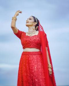 aditi-ravi-in-new-red-bridal-lehenga-choli-photos-006
