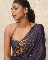 aishwarya-lekshmi-in-Draped-in-the-navy-blue-ethereal-Taarakan-Saree-and-halter-neck-blouse-with-tie-up-photos-005