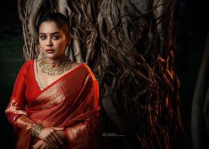ananya-in-red-pattu-saree-photos