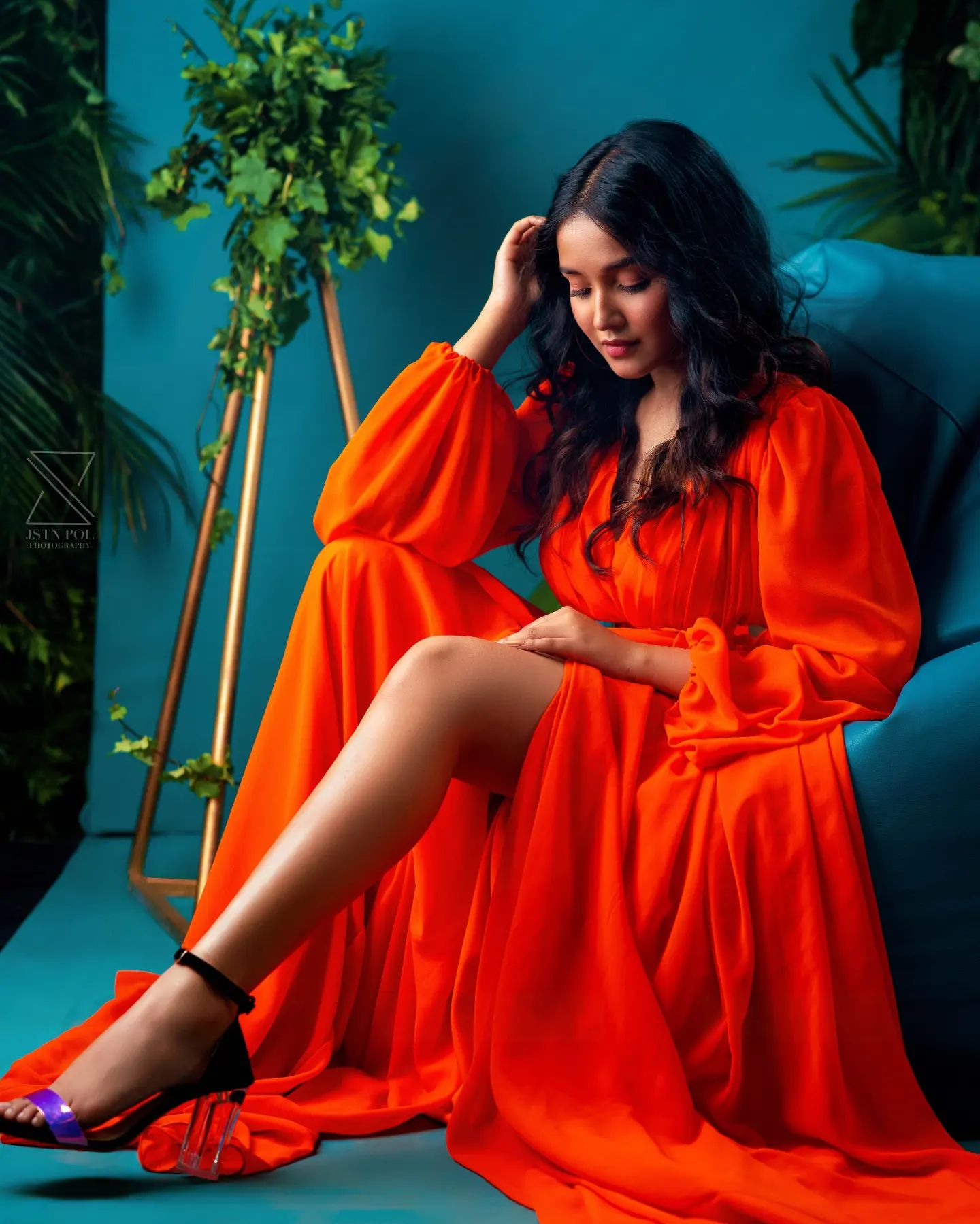 anikha-surendran-in-orange-colour-outfit-photos-007