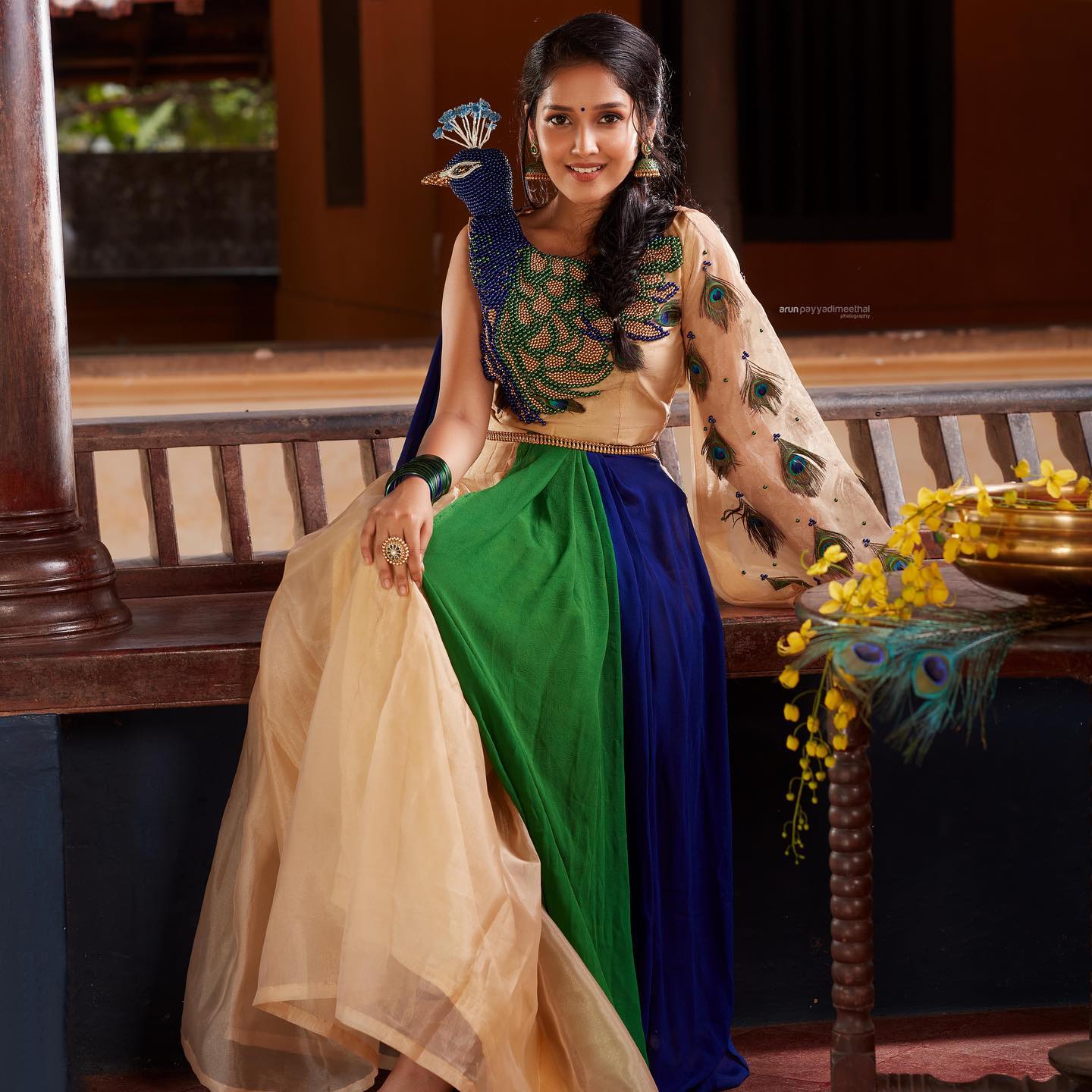 anikha-surendran-latest-photos-in-peacock-dress-002