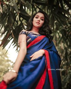 anikha surendran new saree photos-003