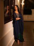 anikha-surendran-in-dark-blue-party-wear-churidar-ideas-photos