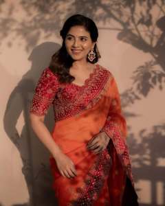 anjali-in-orange-net-heavy-work-saree-photos-004
