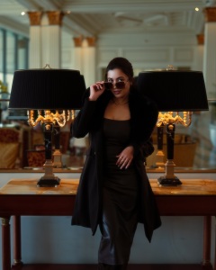 anju-kurian-in-black-bodycon-dress-with-jacket-images-002