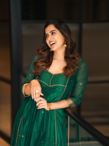 anju-kurian-in-green-function-wear-co-ord-set-kurta-photos-006