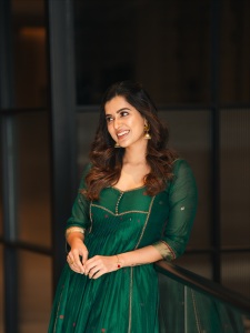 anju-kurian-in-green-function-wear-co-ord-set-kurta-photos-008