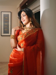 actress-anu-emmanuel-in-raw-mango-colour-saree-photos