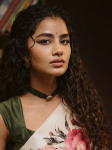 anupama-parameswaran-in-hand-painted-floral-silk-saree-photos-007