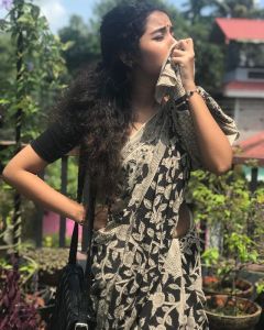 anupama parameswaran latest saree images 0421-012