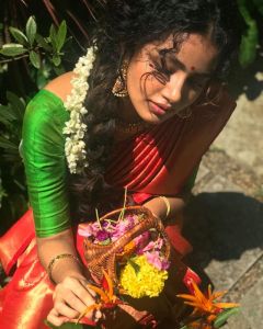 anupama parameswaran new onam saree photos-001