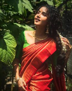 anupama parameswaran new onam saree photos-002