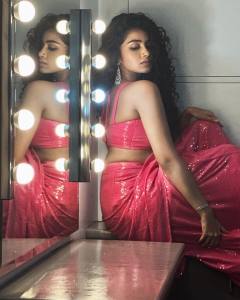 anupama-parameswaran-new-photos-in-Party-Wear-Sequence-Saree-001