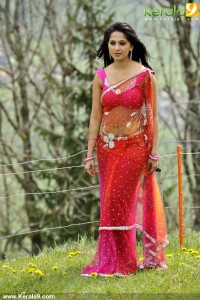 Anushka Shetty Latest Hot Stills in Red Transparent Saree  | Anushka Wiki