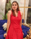 anusree-in-red-sleeveless-dress-photos-002