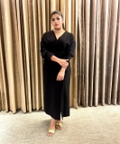 aparna-balamurali-in-Black-Long-Sleeve-Wrap-Style-Dress