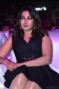 Catherine Tresa Black Skirt Stills @ Macherla Niyojakavargam Trailer Launch