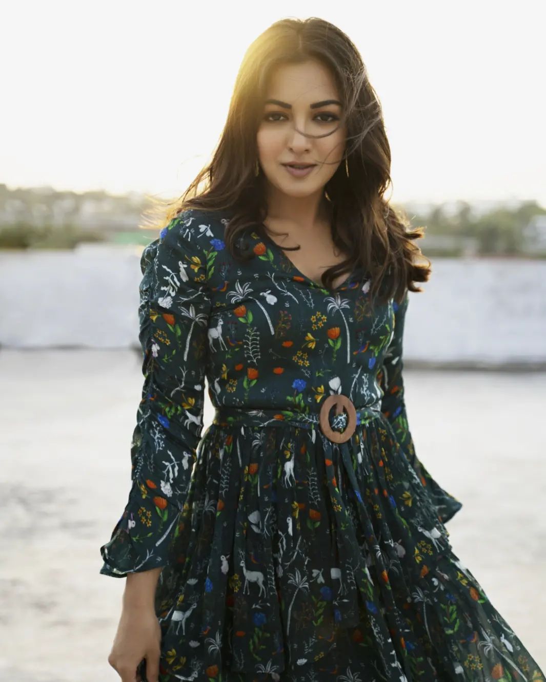catherine-tresa-photos-in-printed-frock-003