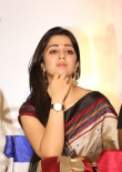 Actress Charmy Kaur Stills in Multi Color Printed Saree