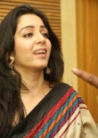 Actress Charmi in Multi Color Printed Saree Stills