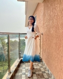 actress-deepti-sati-pics-in-a-whie-with-blue-border-gown