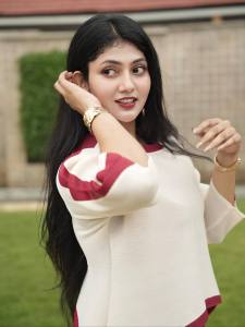 drishya-raghunath-in-white-top-with-red-skirt-photos