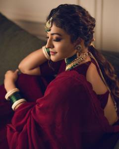 durga-krishna-in-beetroot-colour-velvet-lehenga-dress-photos-003
