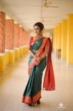 durga-krishna-in-green-saree-photos