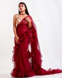 esther-anil-new-photos-in-red-saree-style-001