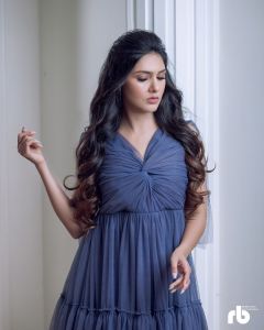 gayathri-suresh-in-blue-short-frock-photos