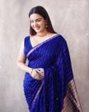 honey-rose-in-blue-saree-with-sleeveless-blouse-photos-002