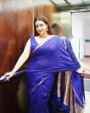 honey-rose-in-blue-saree-with-sleeveless-blouse-photos