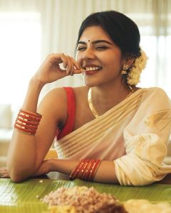 actress kalyani priyadarshan new onam kerala saree photos-006