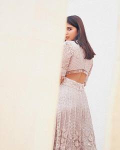 actress-kalyani-priyadarshan-new-photos-in-Peach-colour-gown-003