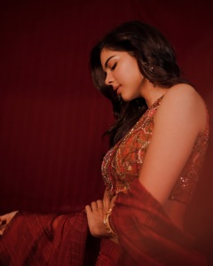kalyani-priyadarshan-in-wine-red-lehenga-dress-photos-006