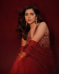 kalyani-priyadarshan-in-wine-red-lehenga-dress-photos