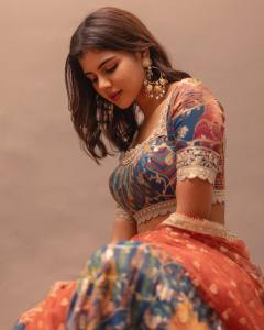 kalyani-priyadarshan-new-photos-in-Mullti-color-Lehenga-with-Blouse