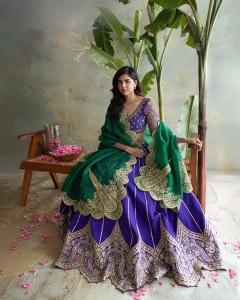 kalyani-priyadarshan-new-photos-in-peacock-blue-and-green-combination-lehenga-003