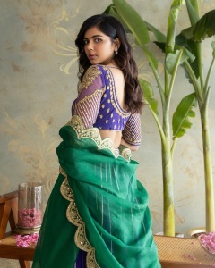 kalyani-priyadarshan-new-photos-in-peacock-blue-and-green-combination-lehenga-005